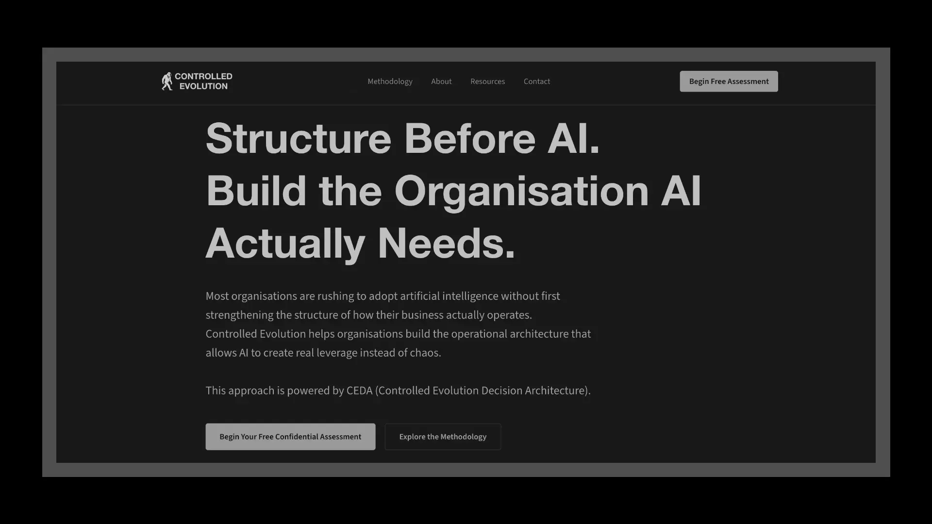 Controlled Evolution Website screenshot