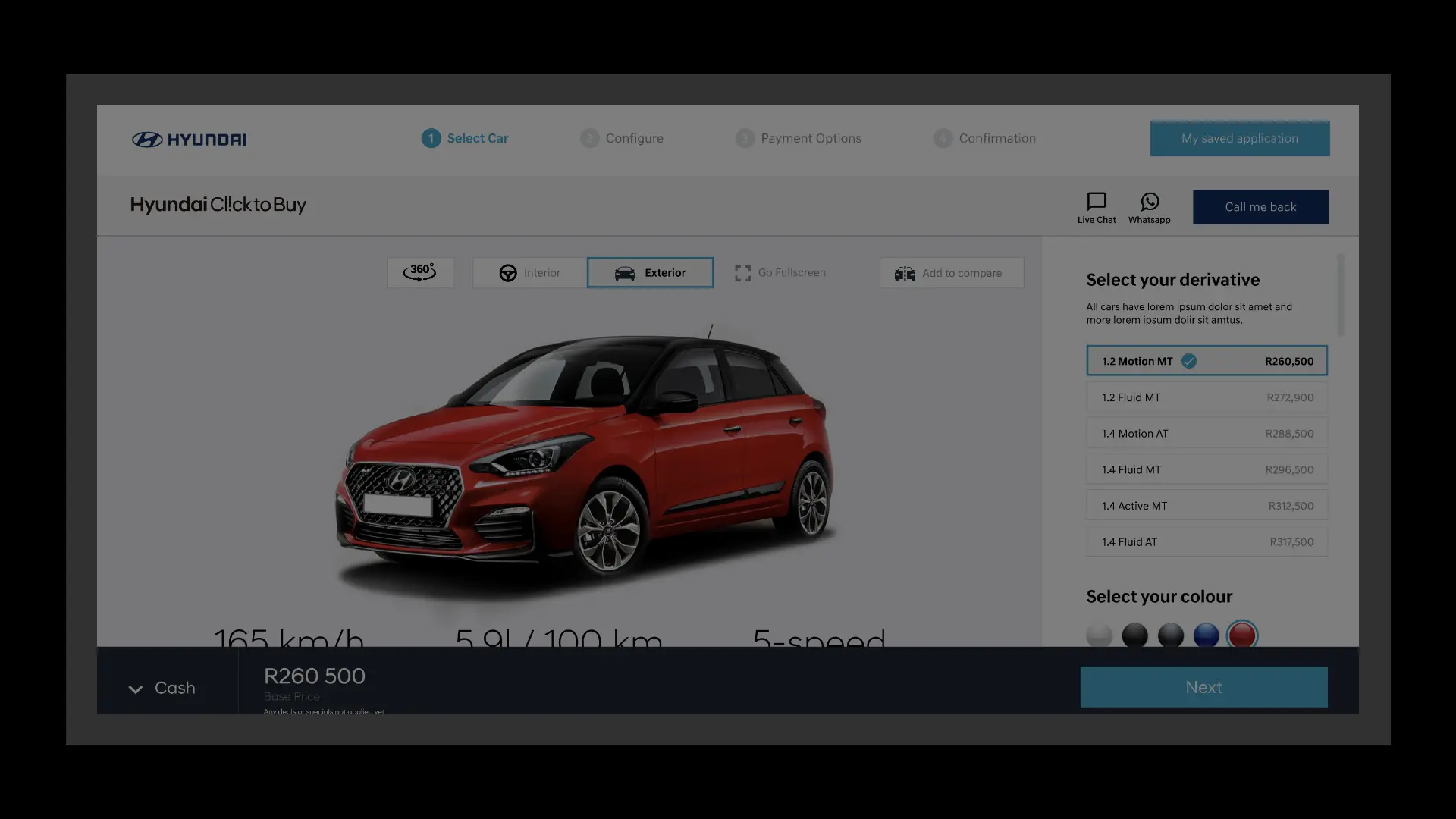 Hyundai Cl!ck to Buy screenshot